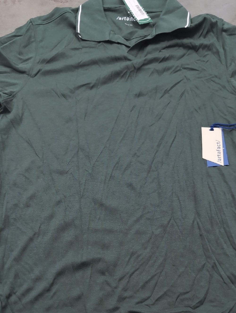 Artefact James Ice Cotton Johnny Collar Polo- M